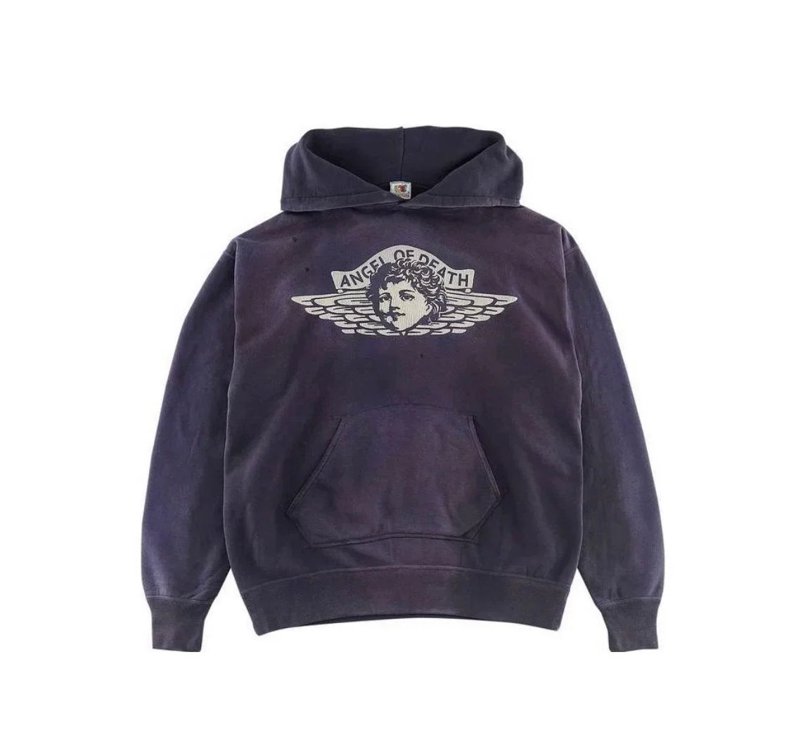 Saint Michael "ANGEL OF DEATH" Hoodie - Purple/Black