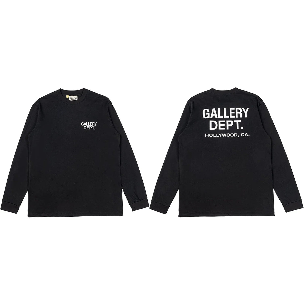 Gallery Dept. Hollywood Logo Long Sleeve T-Shirt - Black