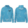 Gallery Dept Blue Marble Tie‑Dye Black Logo Full Zip Up Hoodie